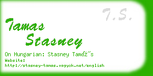 tamas stasney business card